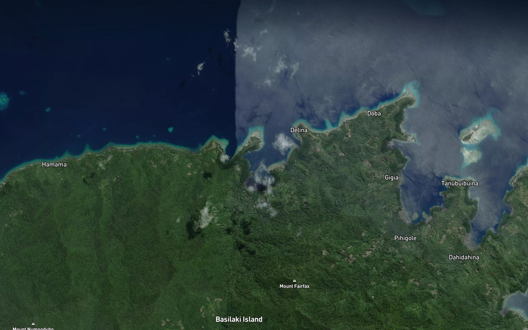 Satellite map of the Mudge Bay