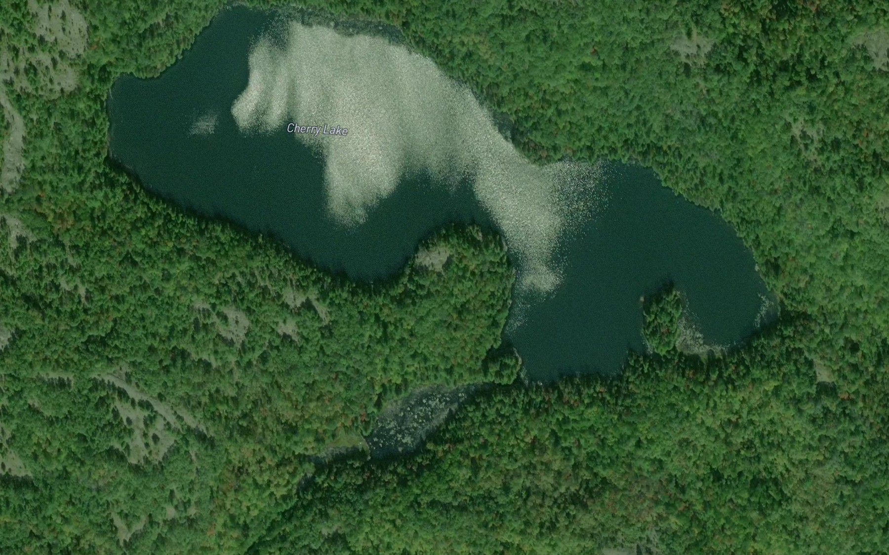 Satellite map of the Cherry Lake