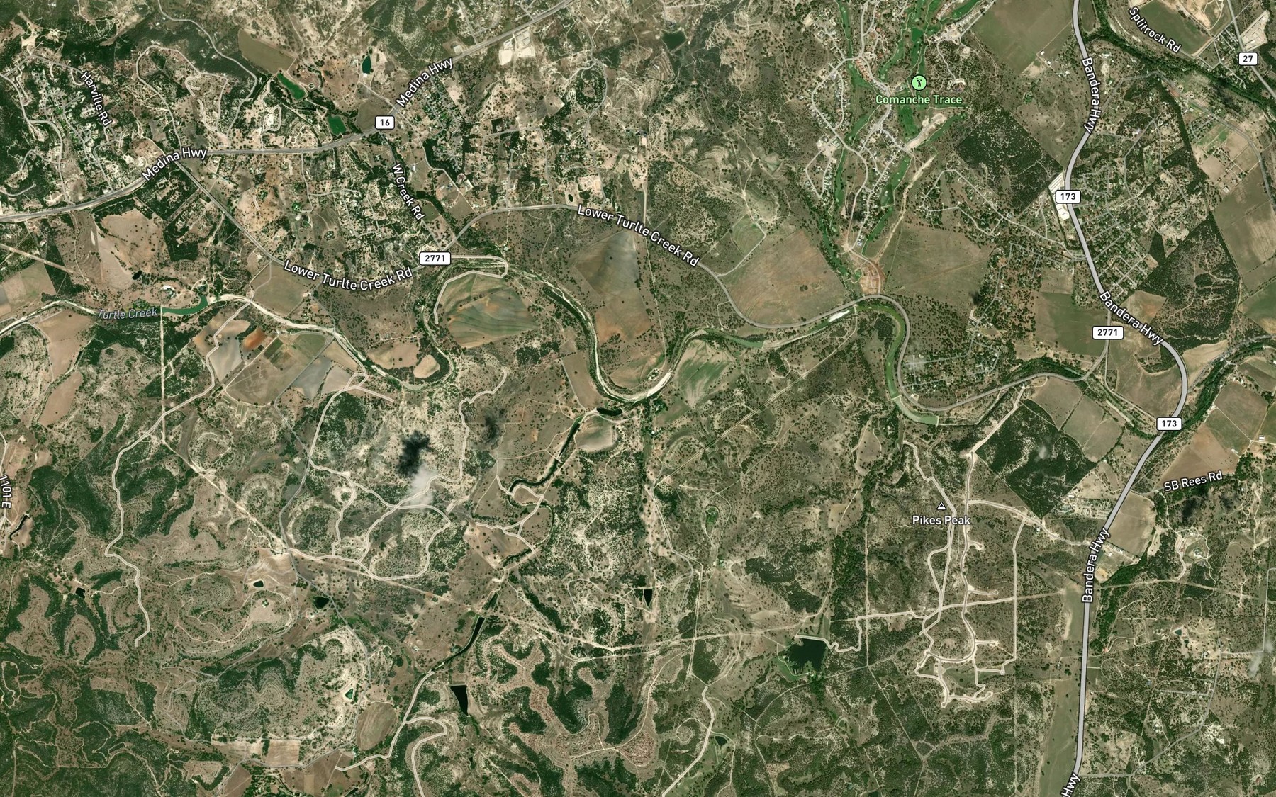 Satellite map of the Fall Creek