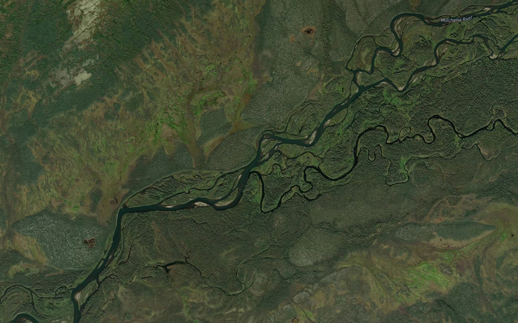 Satellite map of the Chilchitna River