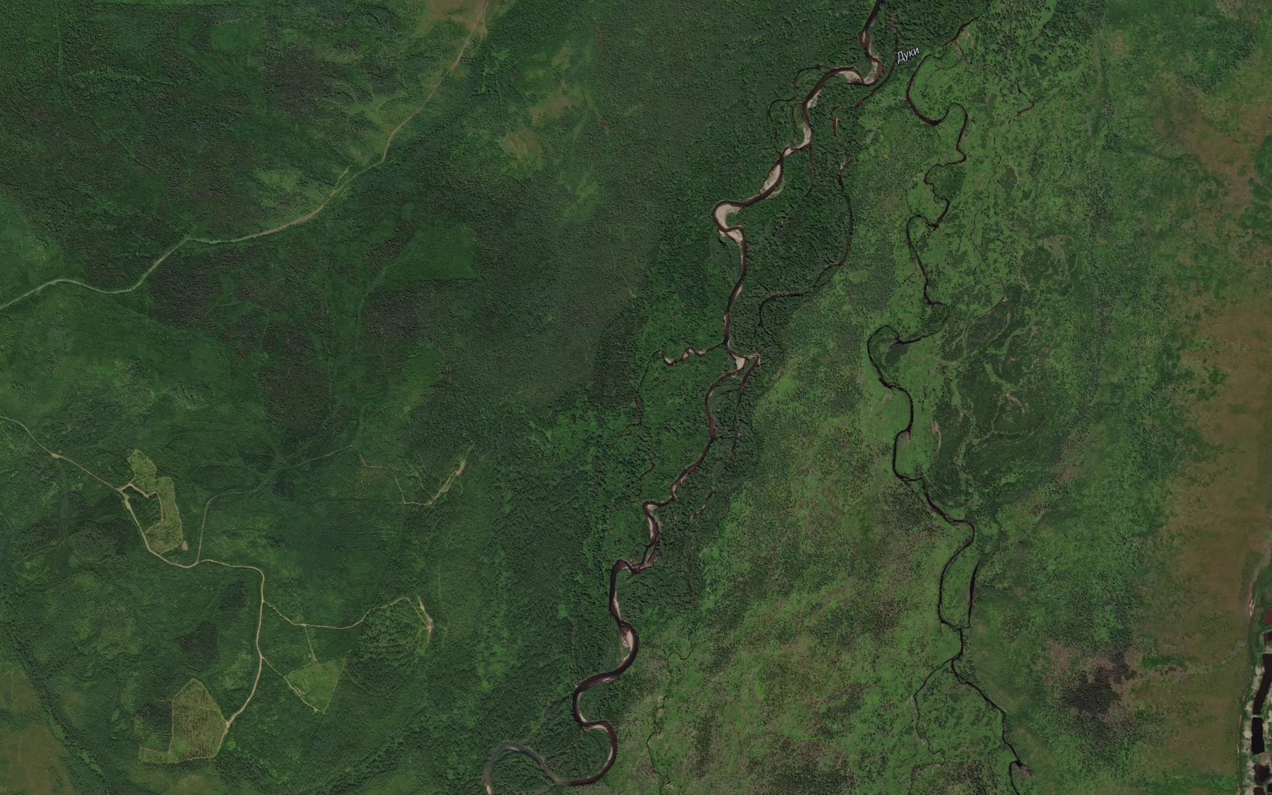 Satellite map of the Krivaya Pad'