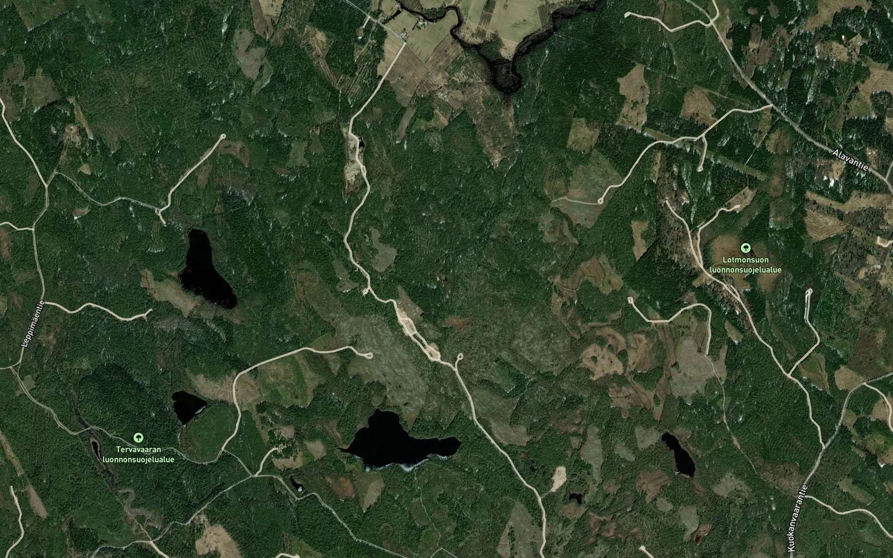 Satellite map of the Karhulampi