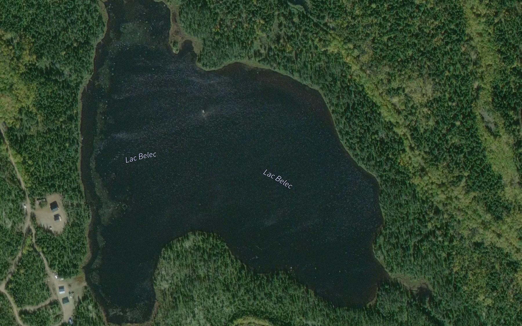 Satellite map of the Lac Belec