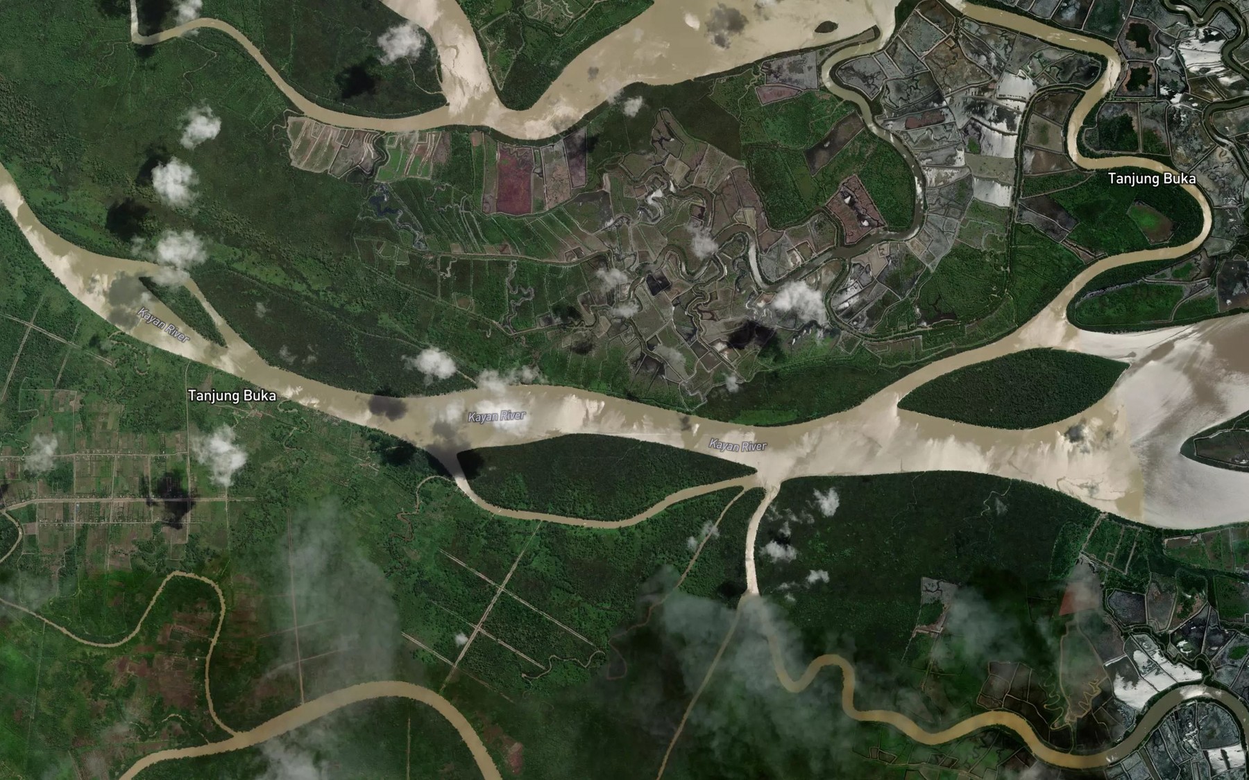 Satellite map of the Sungai Bulungan