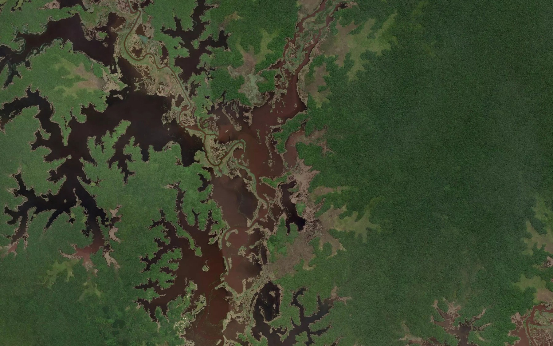Satellite map of the Boi River