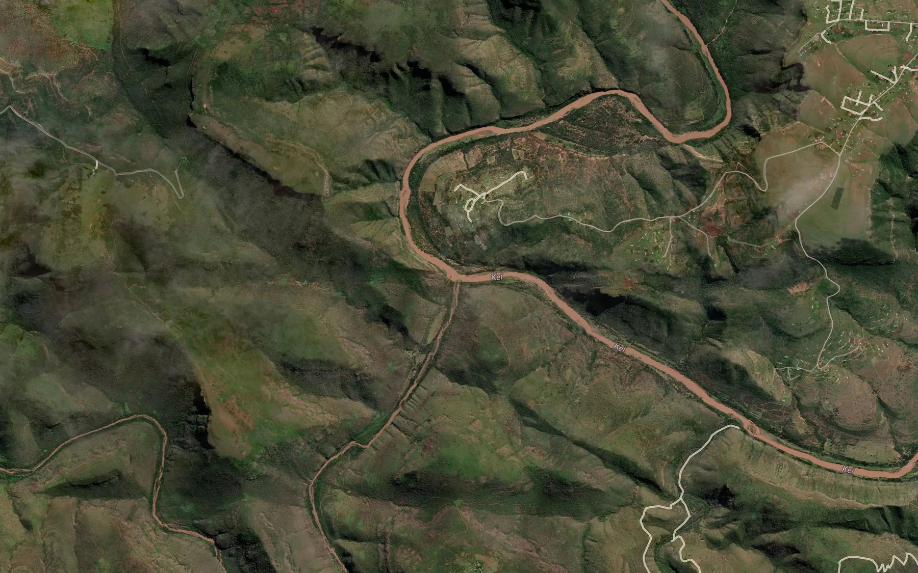Satellite map of the Kubusi