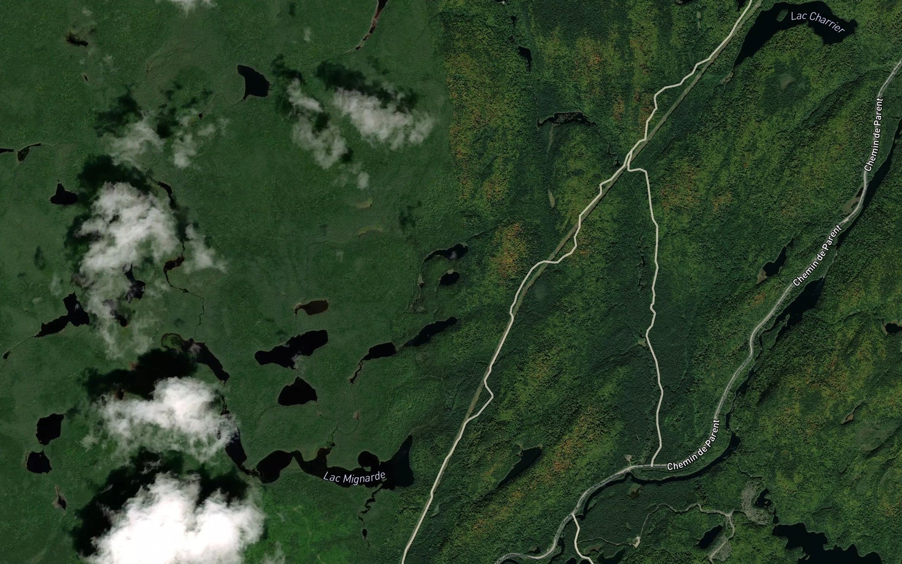 Satellite map of the Lac Bleu