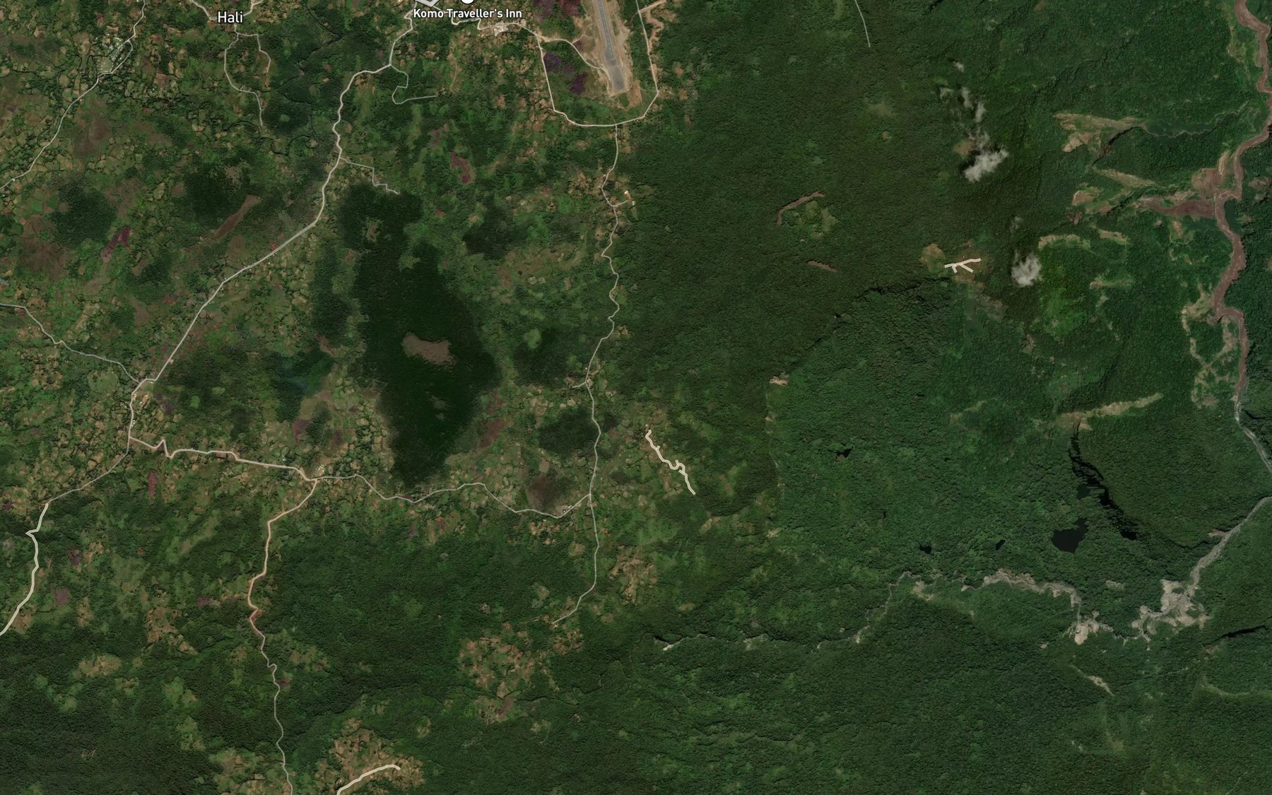 Satellite map of the Dagia River