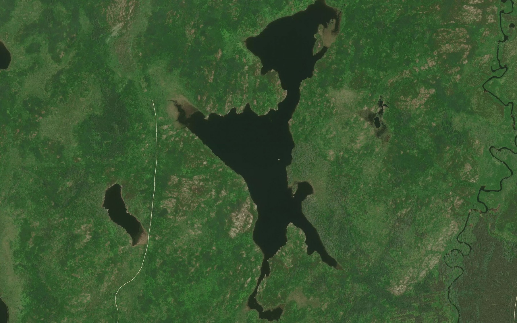 Satellite map of the Zapus Lake