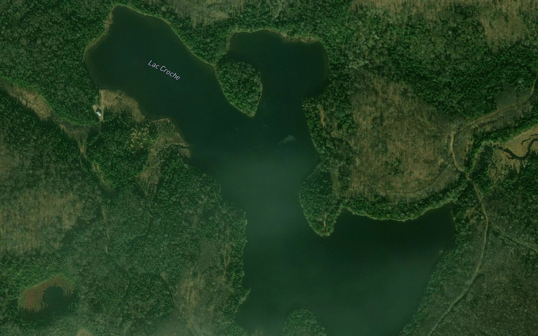 Satellite map of the Lac Croche