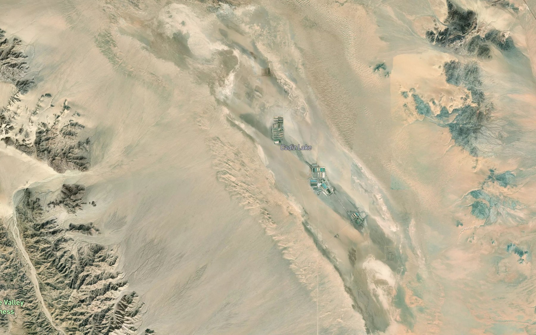 Satellite map of the Cadiz Lake