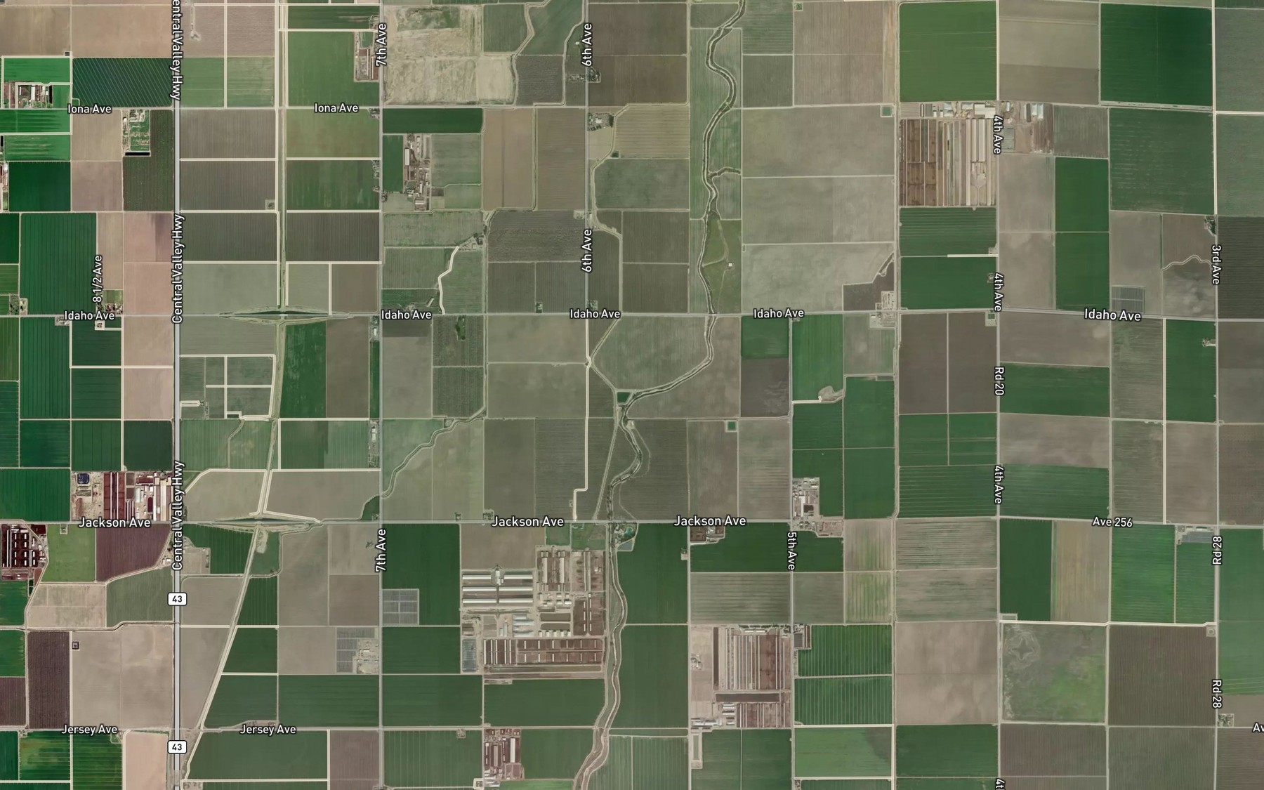 Satellite map of the Mill Creek