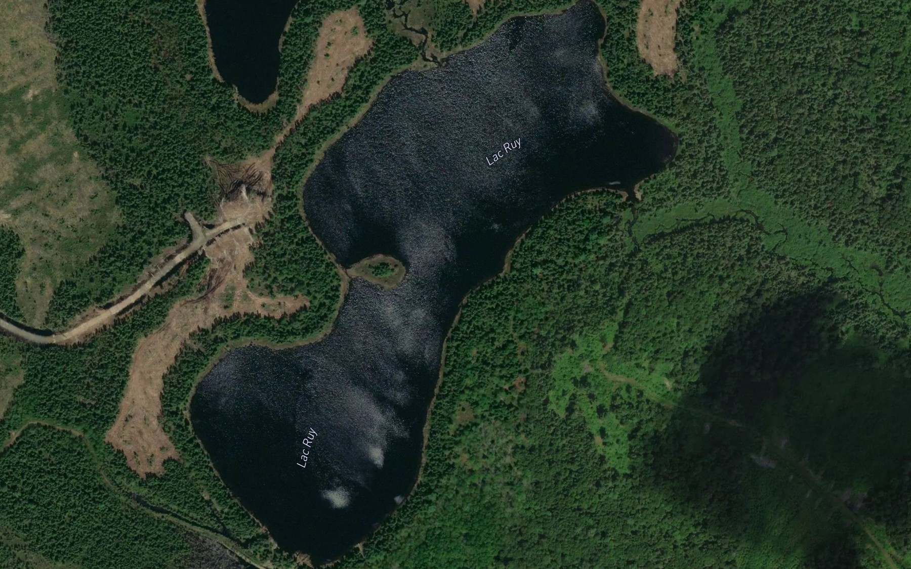 Satellite map of the Lac Ruy