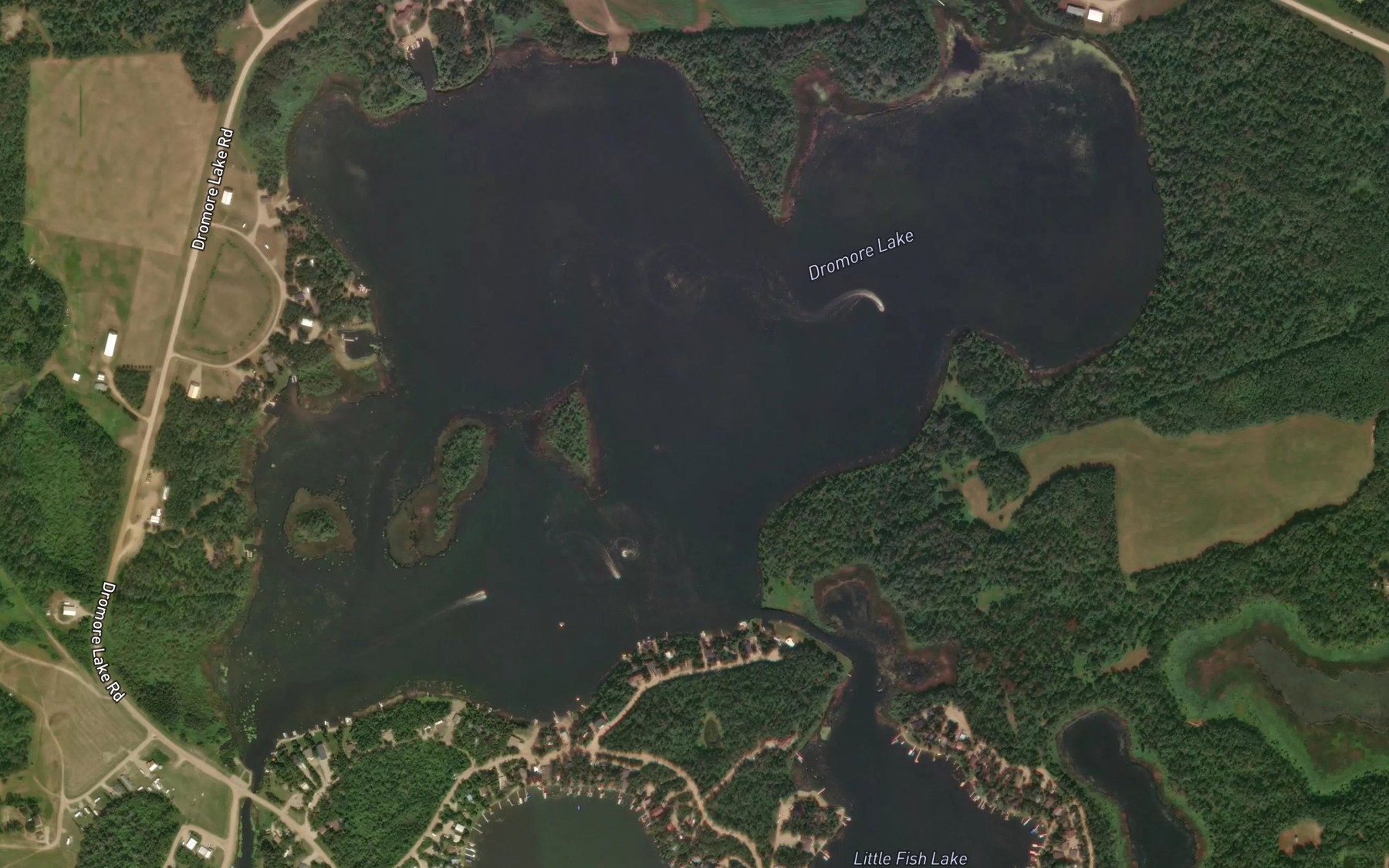 Satellite map of the Dromore Lake