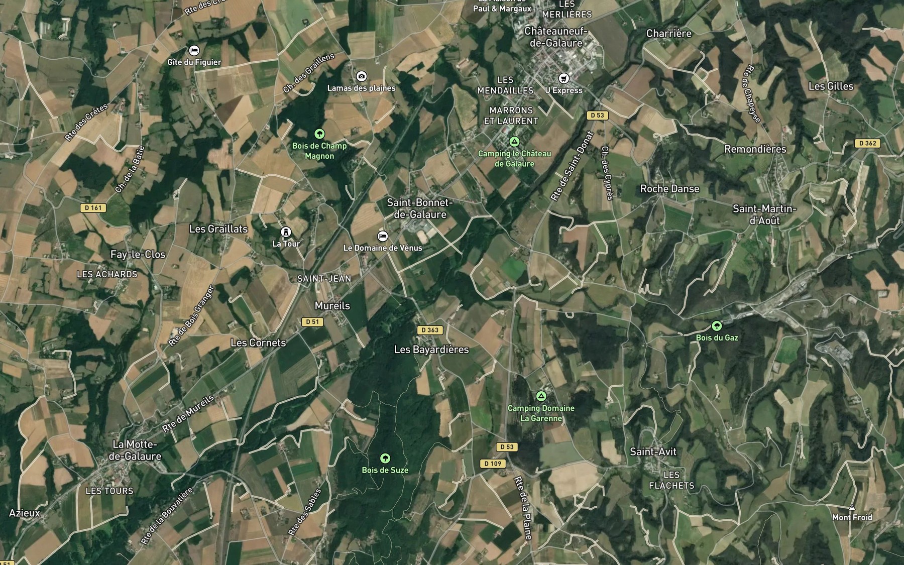 Satellite map of the Ruisseau la Vermeille