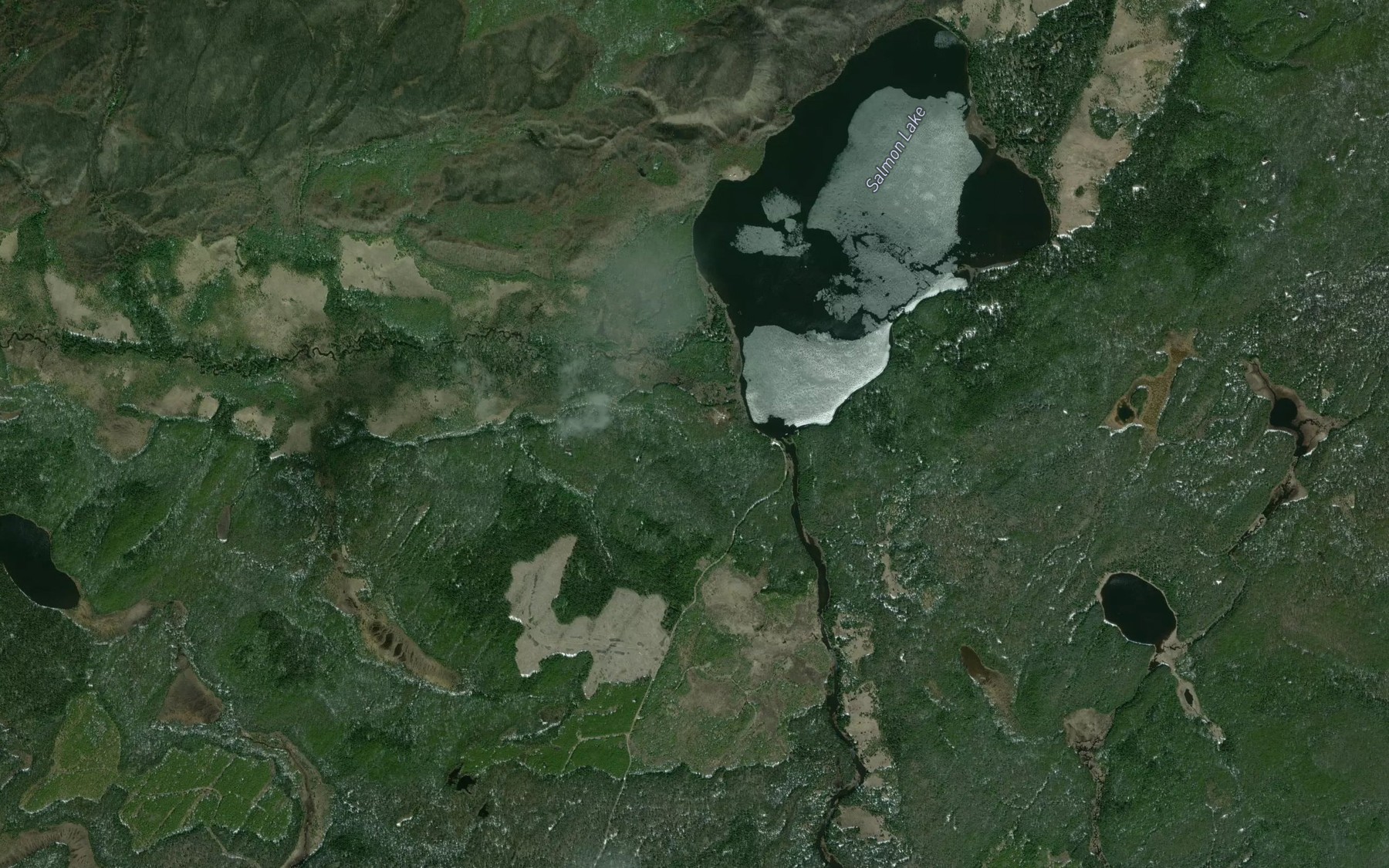 Satellite map of the Kilner Creek