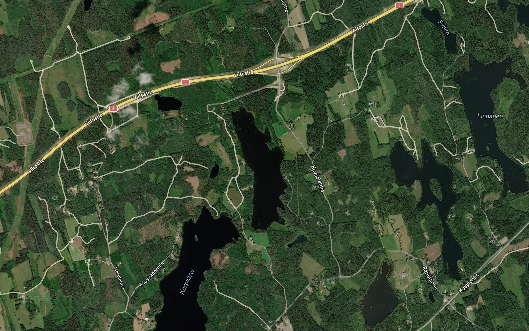 Satellite map of the Tervanen