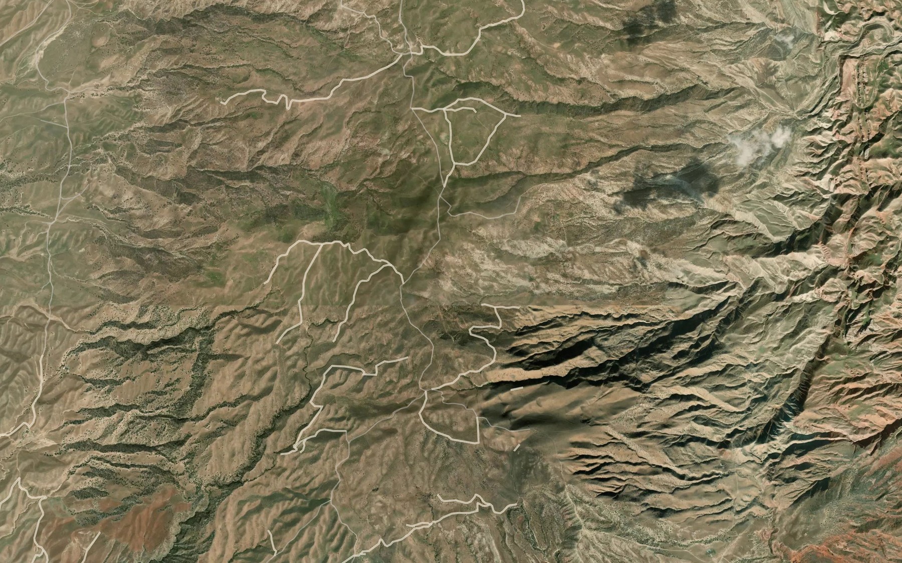 Satellite map of the Qizilbuloq