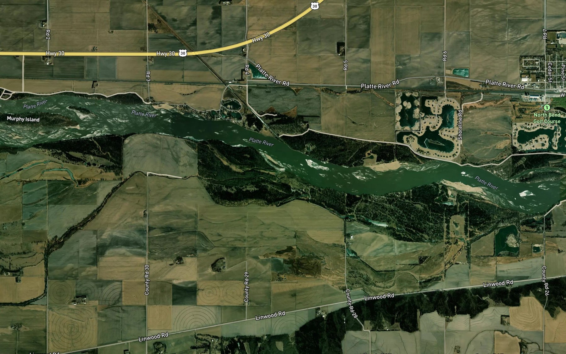 Satellite map of the Skull Creek