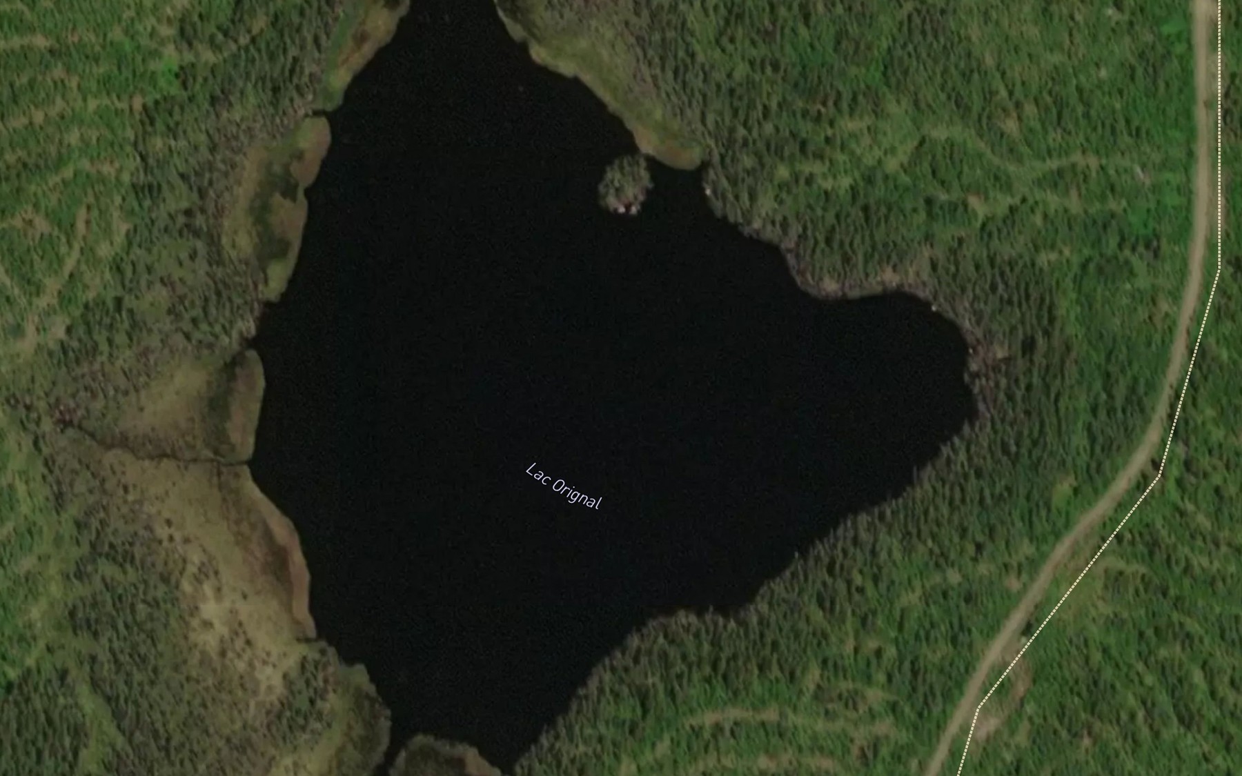 Satellite map of the Lac Orignal