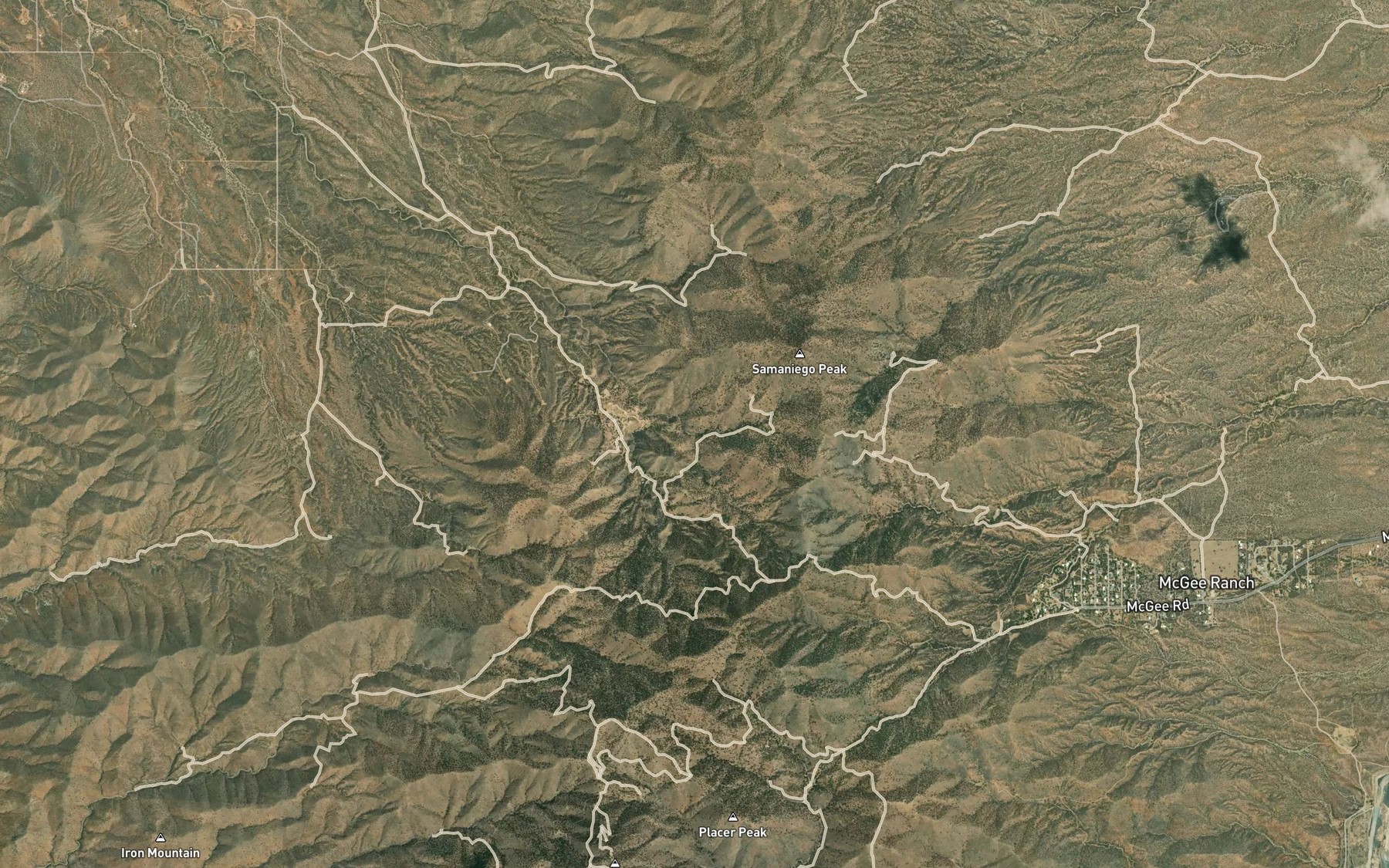 Satellite map of the Grays Spring