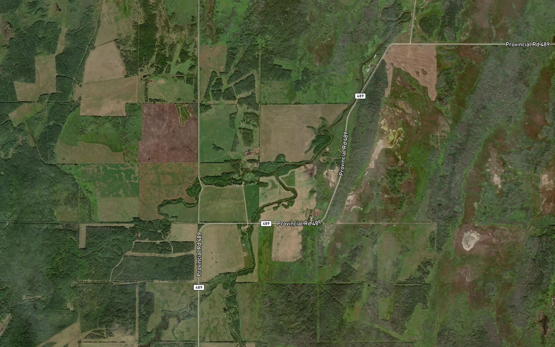 Satellite map of the Garland River