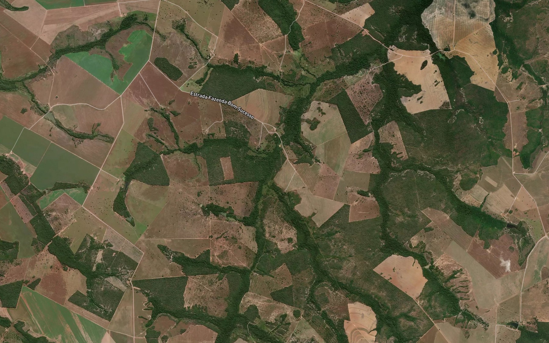 Satellite map of the Corrego Pequizeiro