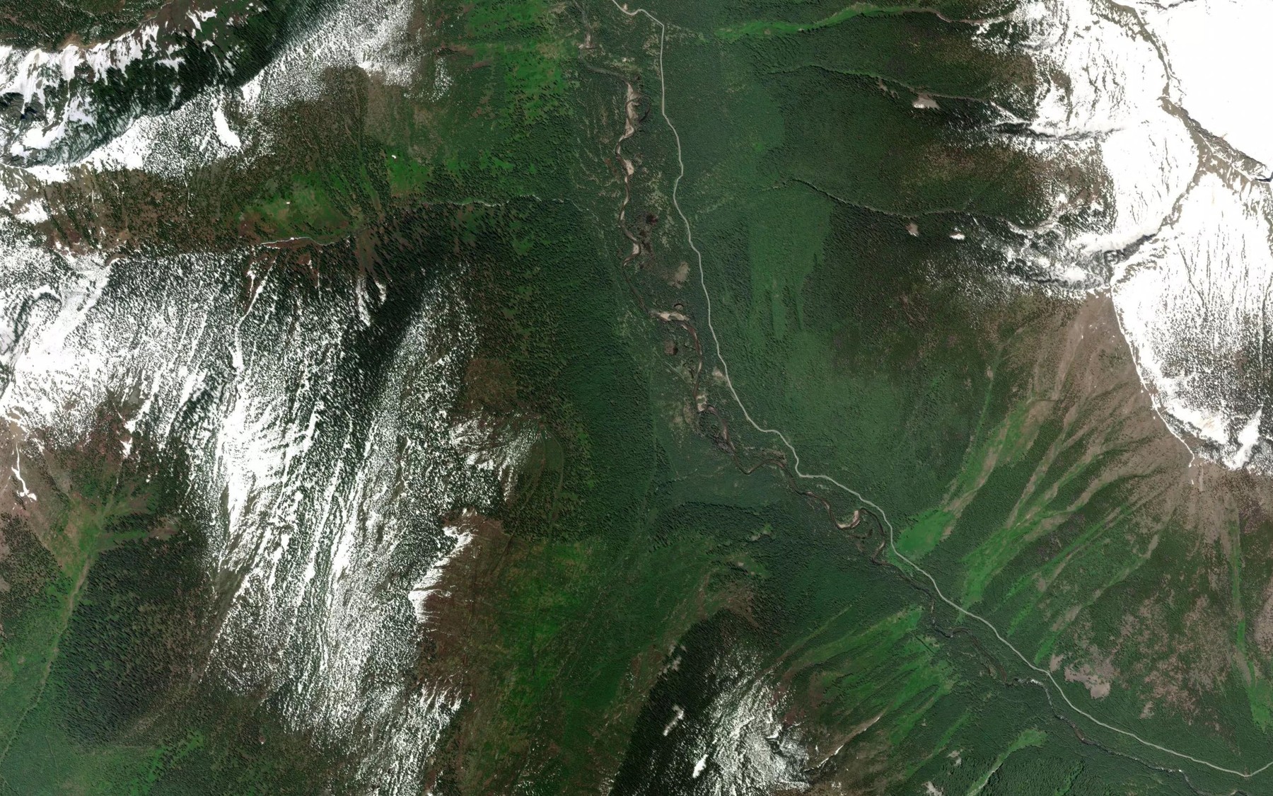 Satellite map of the Lapointe Creek