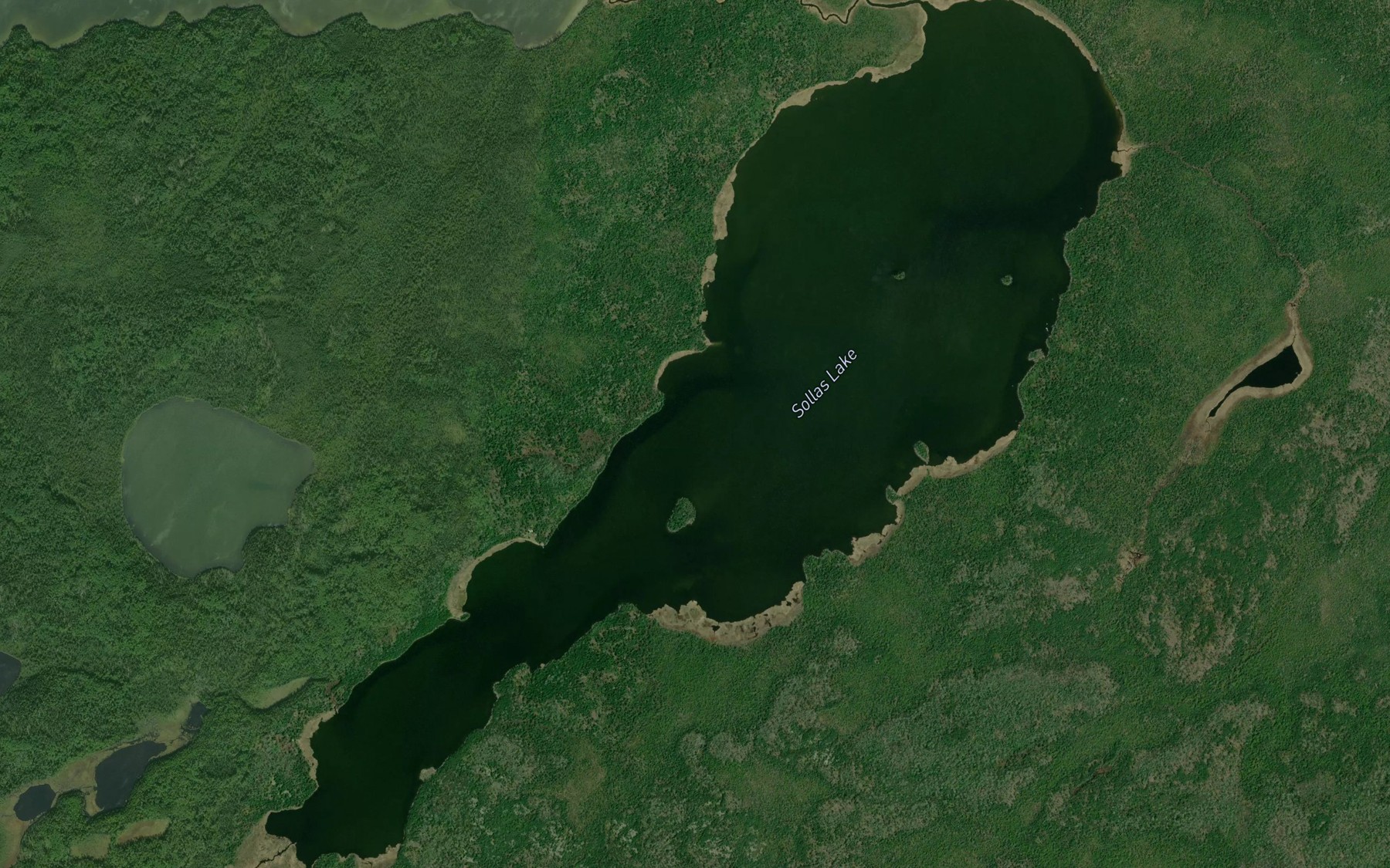 Satellite map of the Sollas Lake