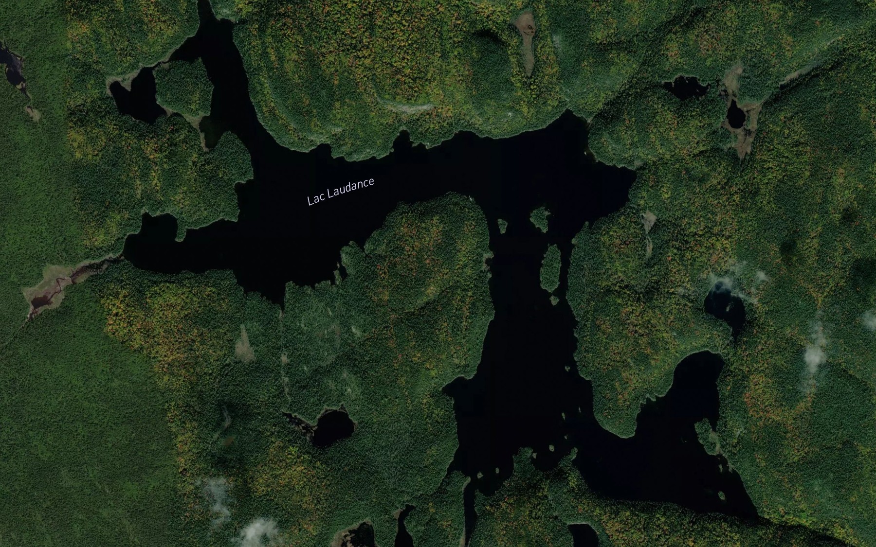 Satellite map of the Lac Laudance