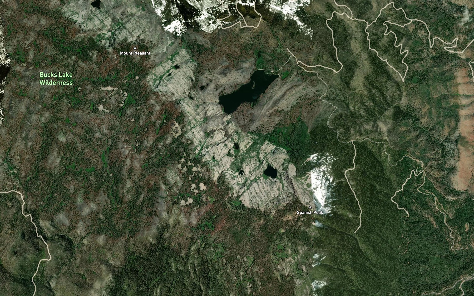 Satellite map of the Mud Lake