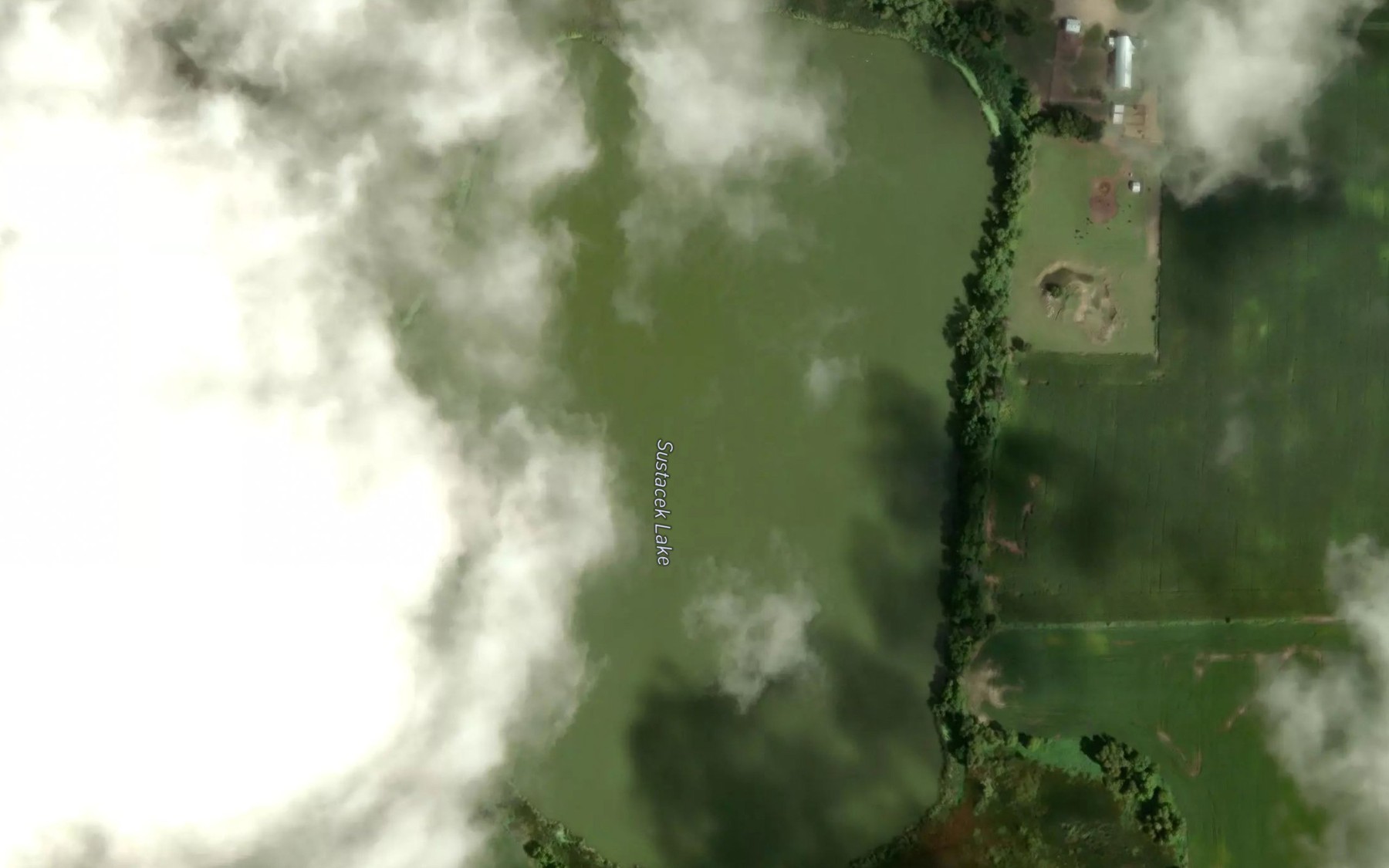 Satellite map of the Sustacek Lake