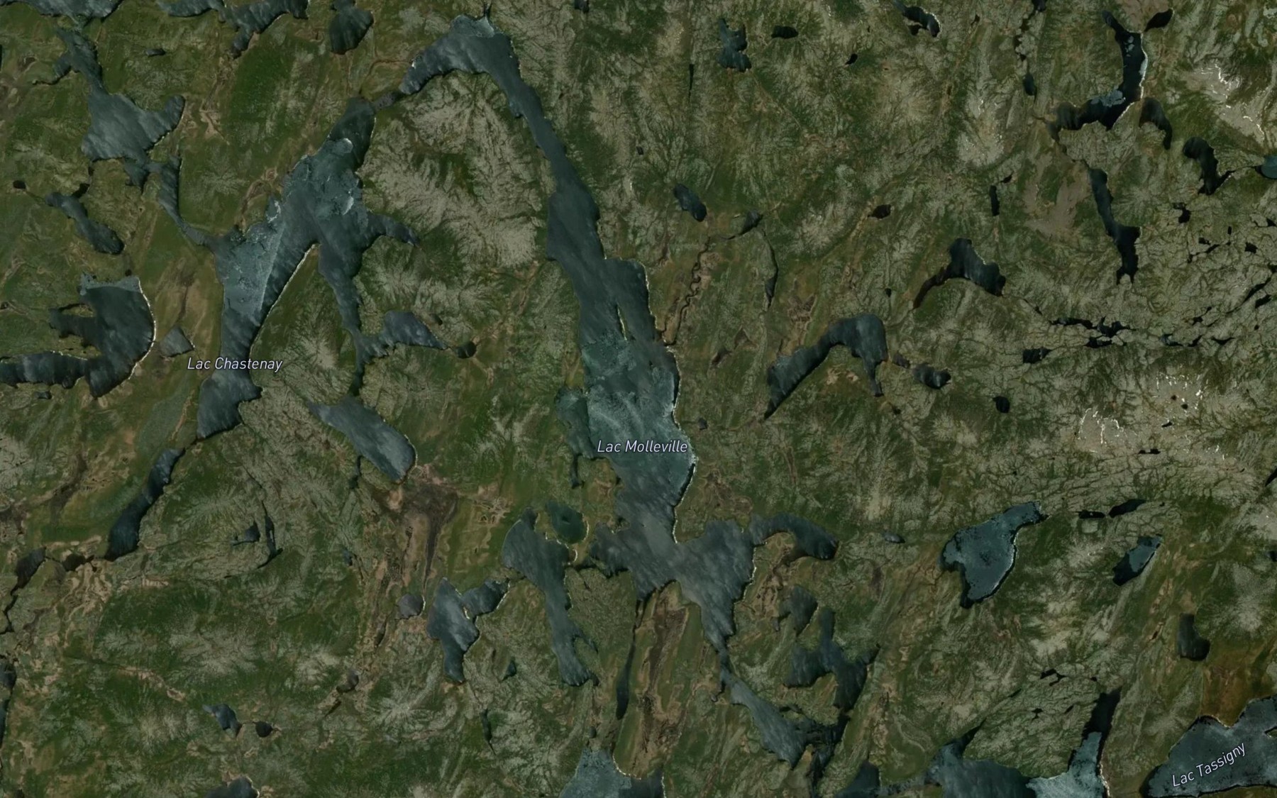 Satellite map of the Lac Molleville