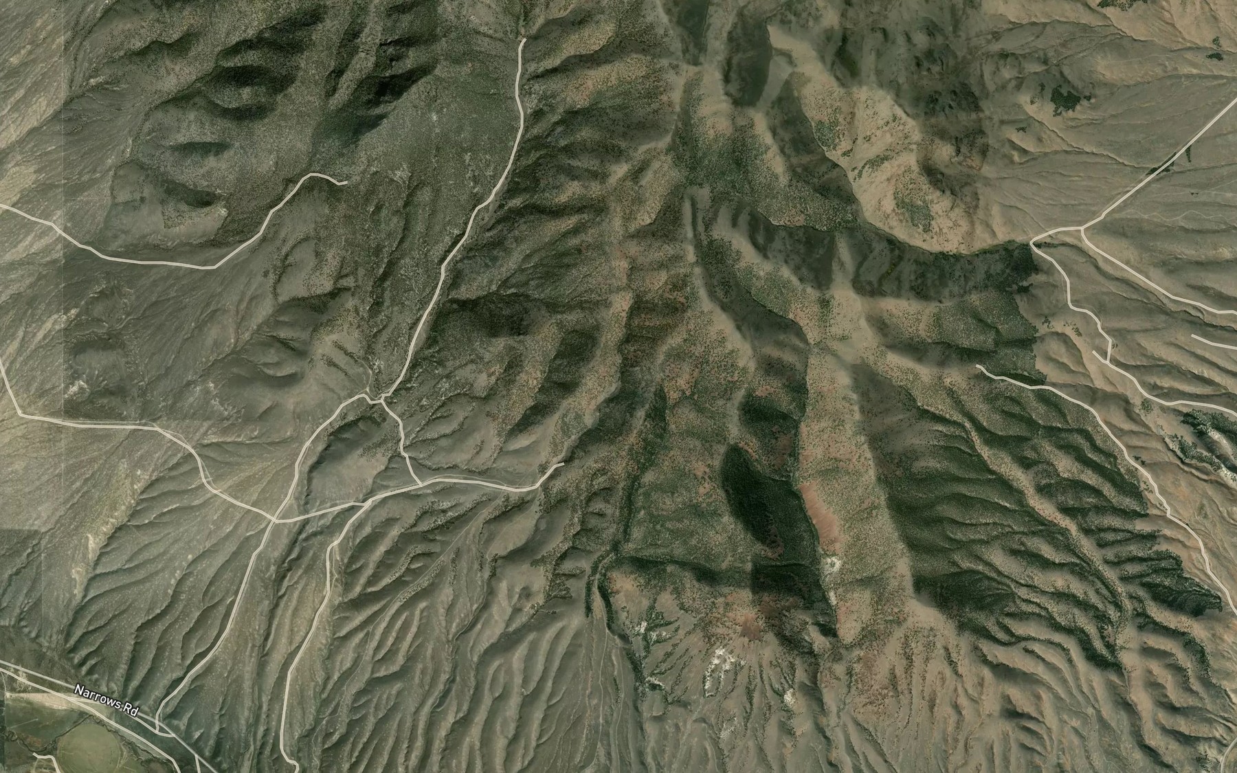 Satellite map of the Womack Canyon Spring