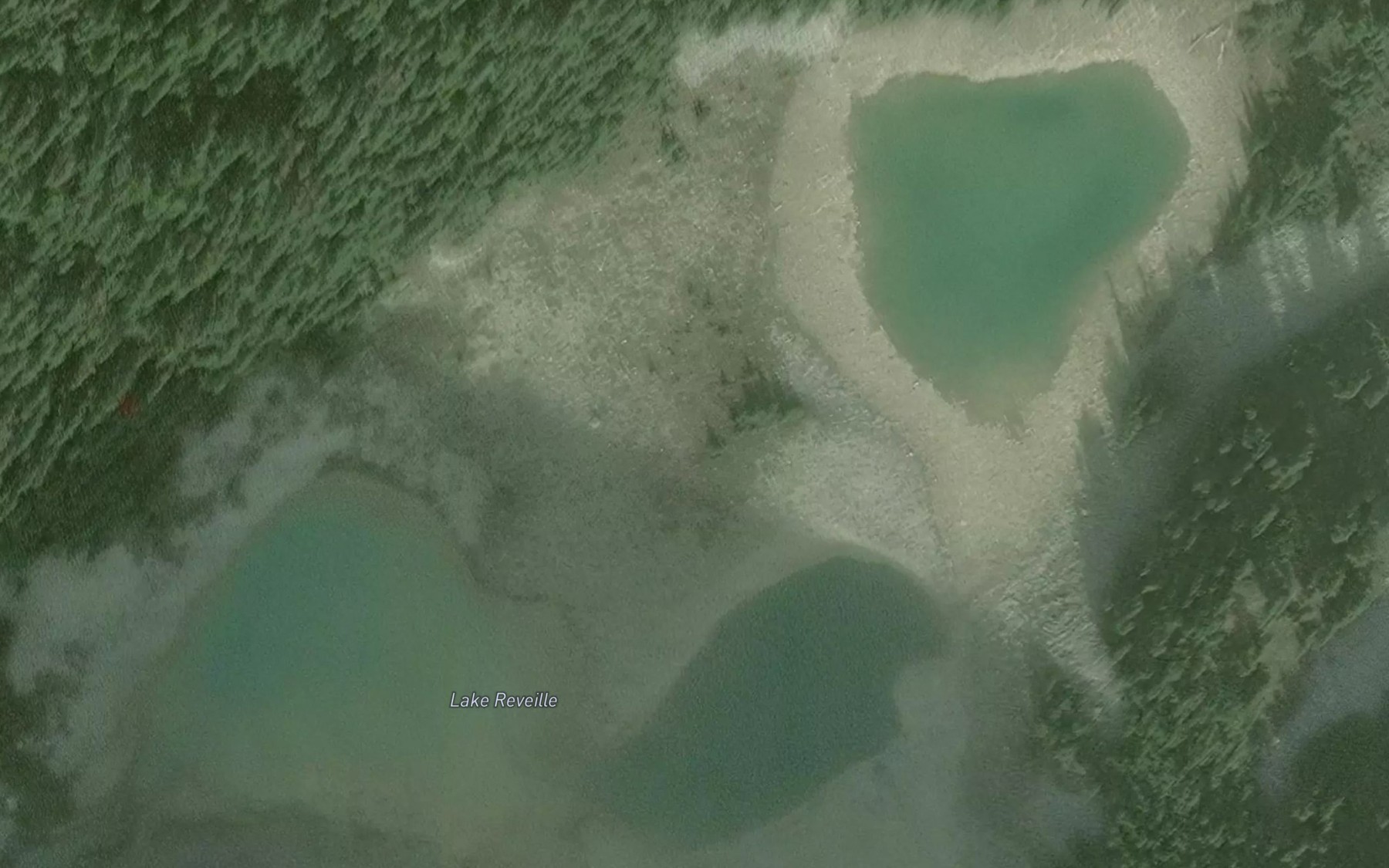 Satellite map of the Lake Reveille