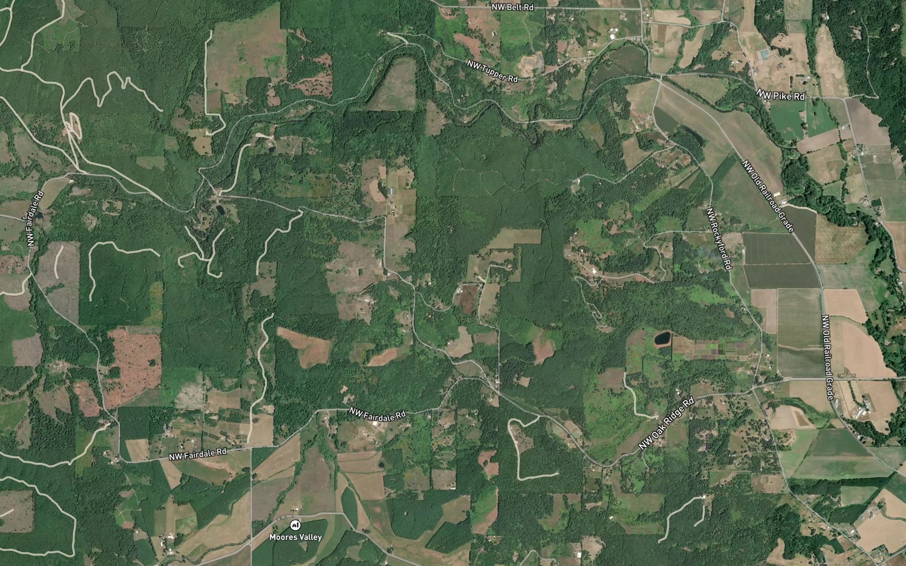 Satellite map of the Dawson Spring