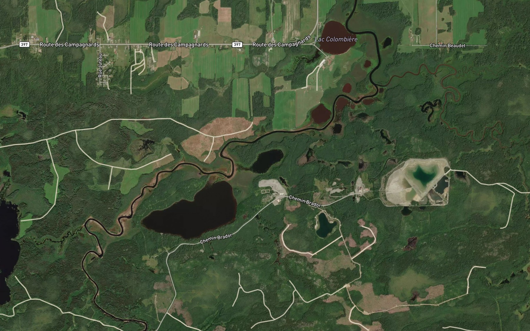 Satellite map of the Lac Fortmac