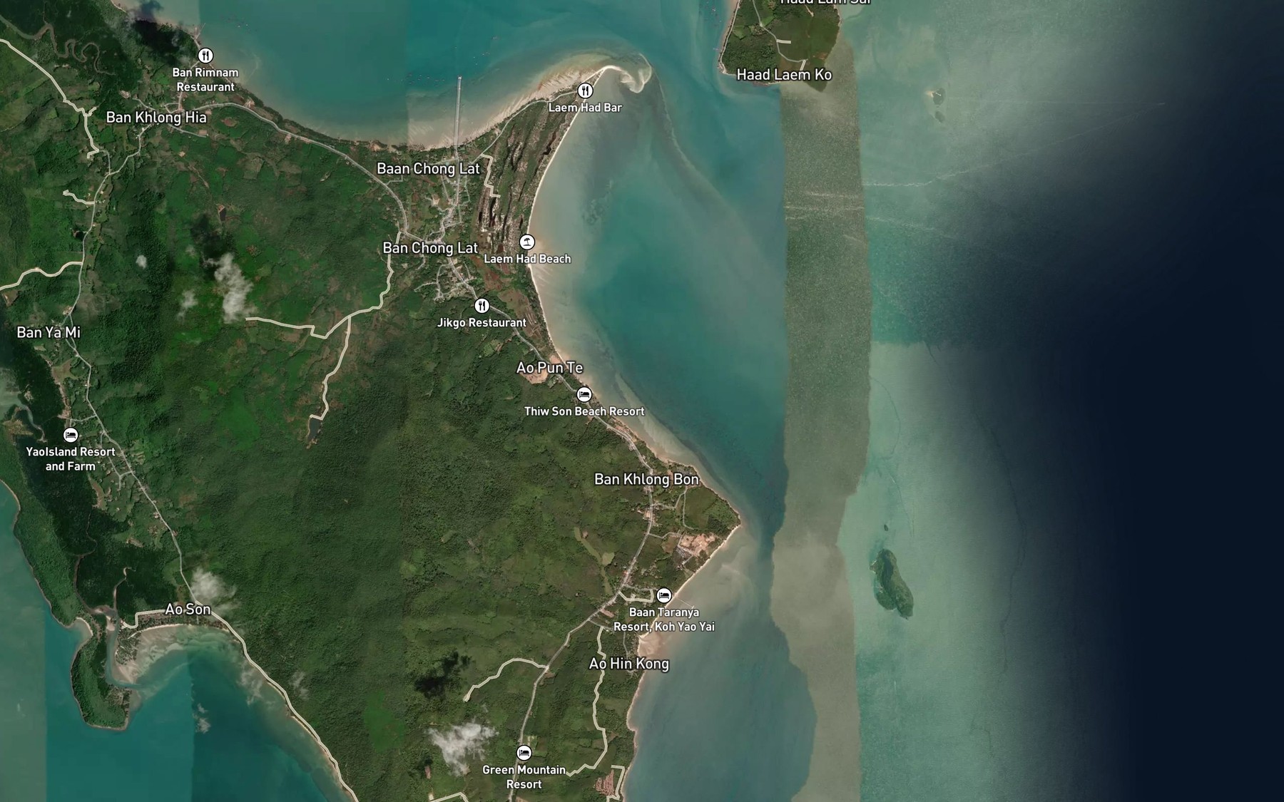 Satellite map of the Ao Pun Te