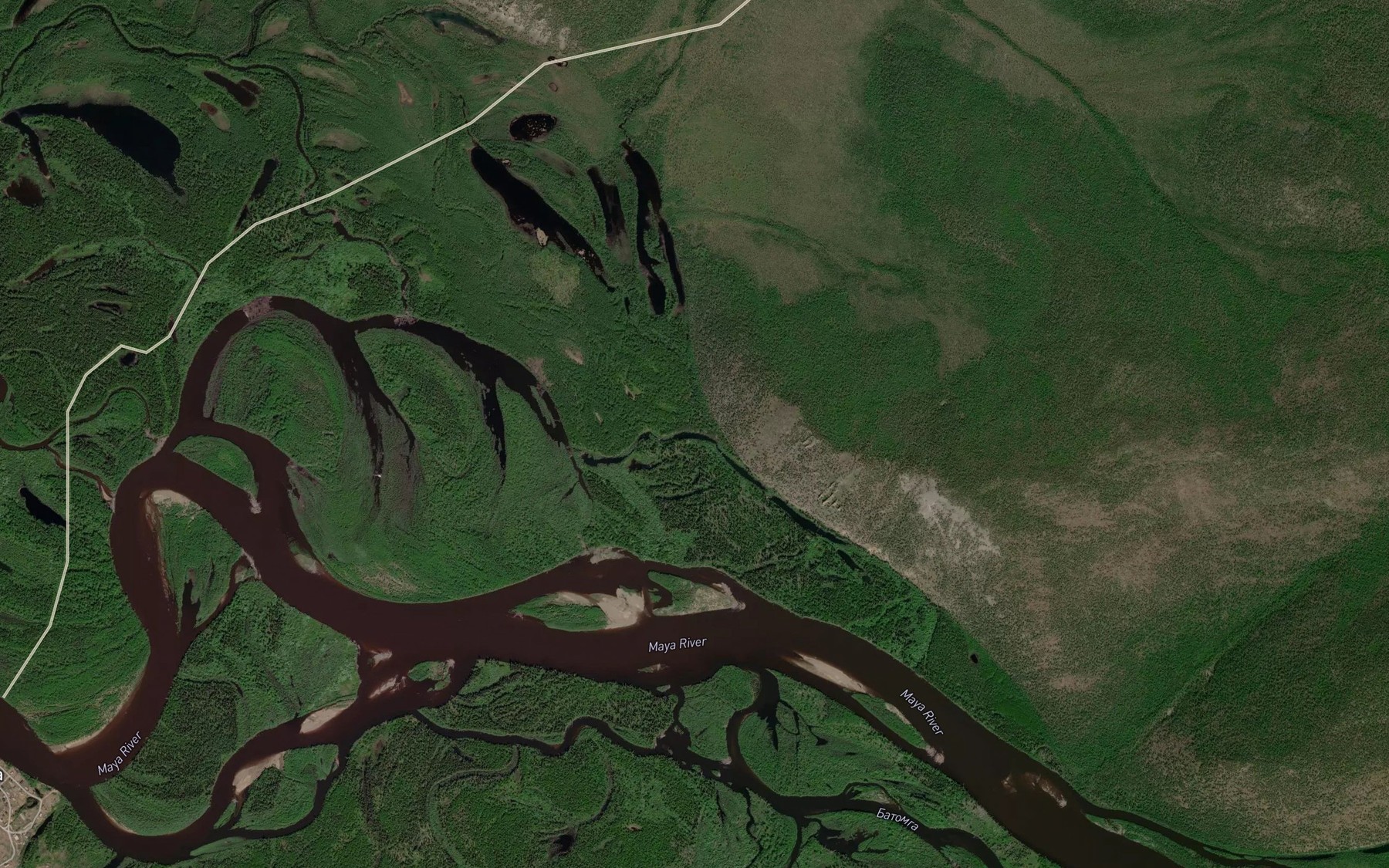 Satellite map of the Nyagezhekit