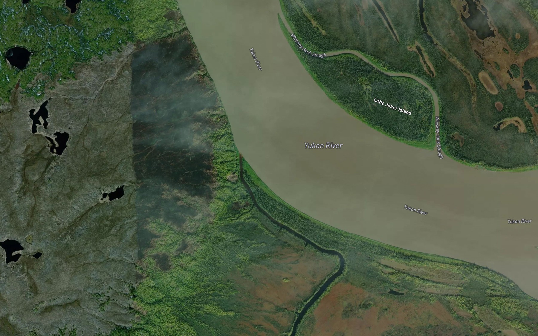 Satellite map of the Atutsak River