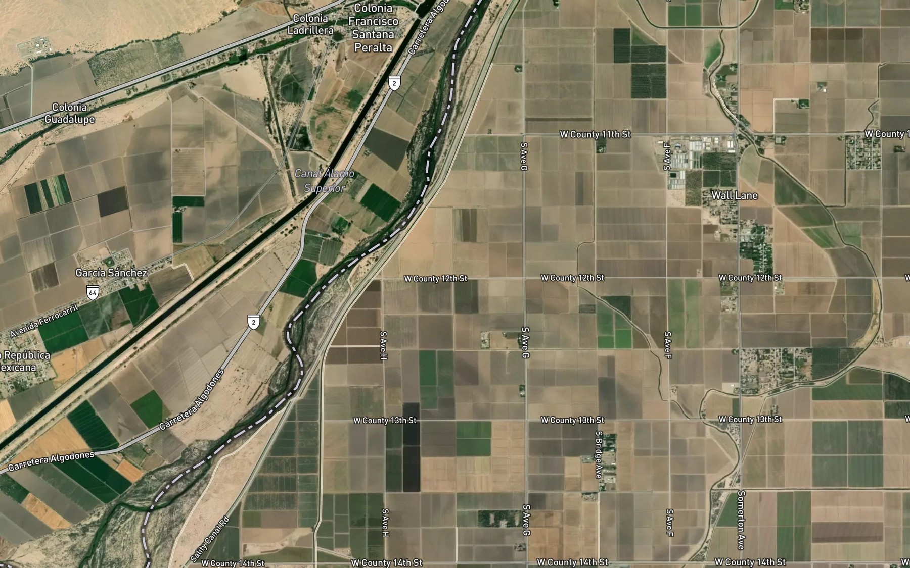 Satellite map of the Potter Lateral