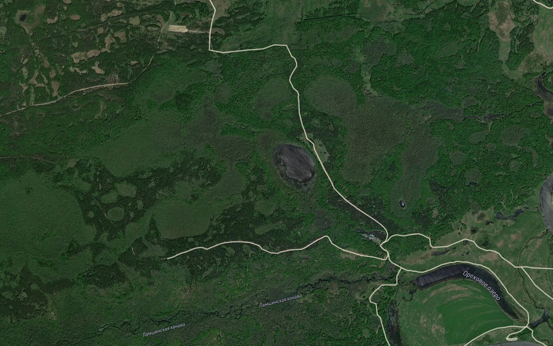Satellite map of the Ozero Brus