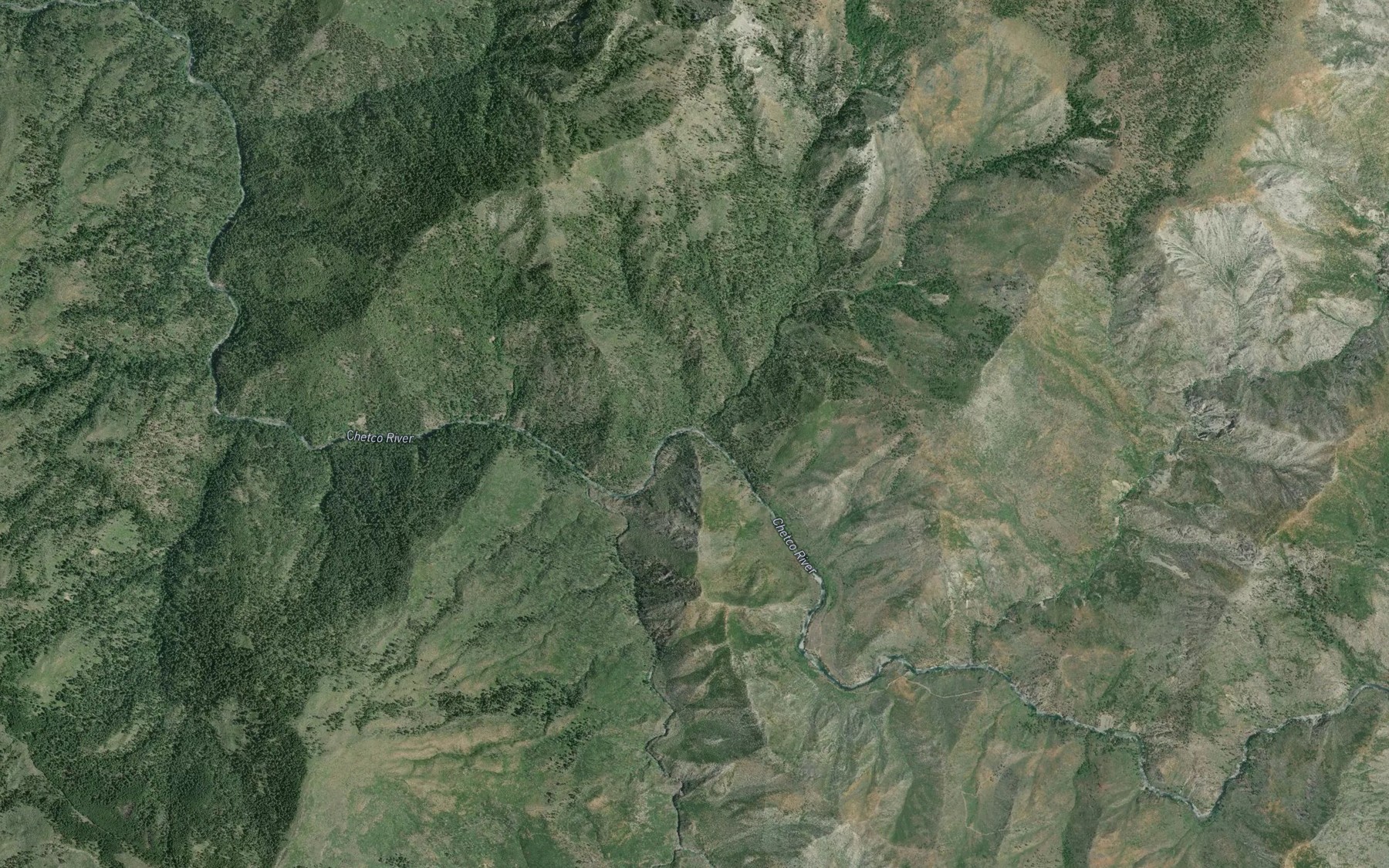 Satellite map of the Sluice Creek