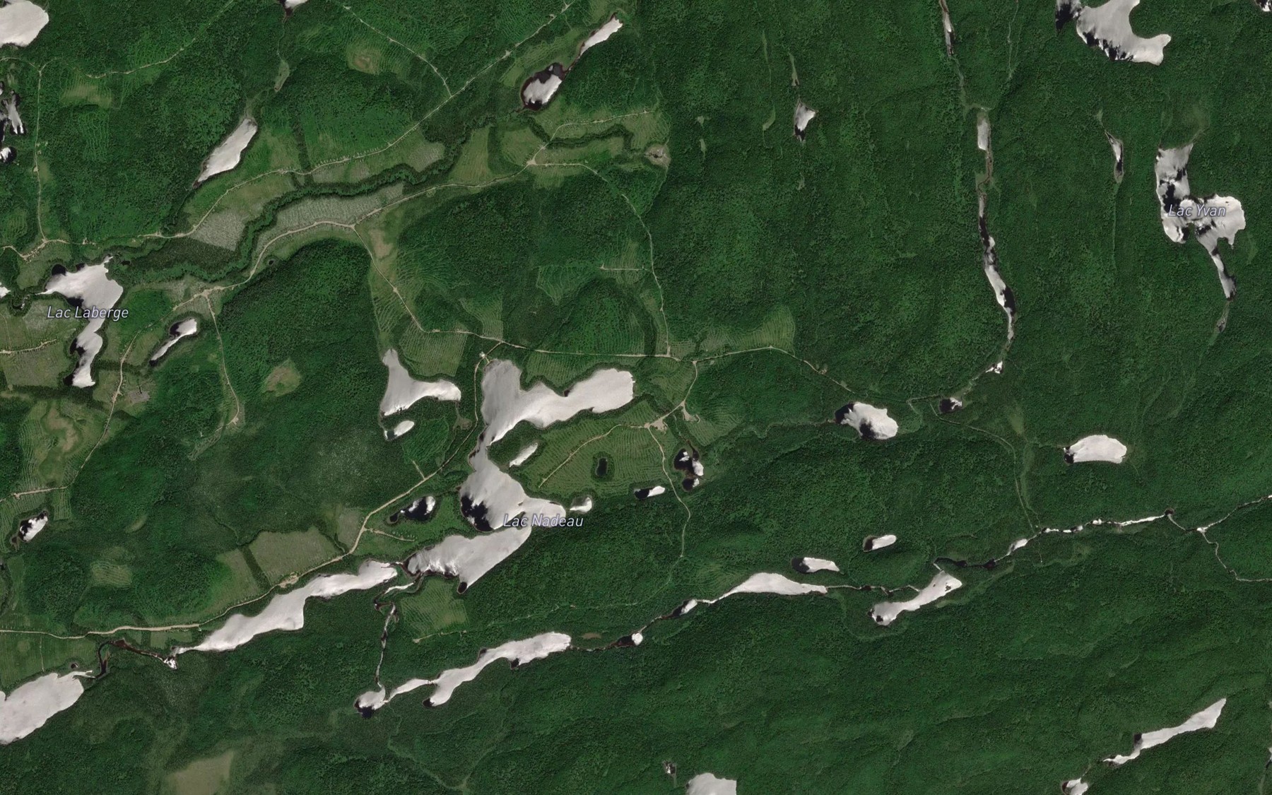 Satellite map of the Ruisseau Nadeau
