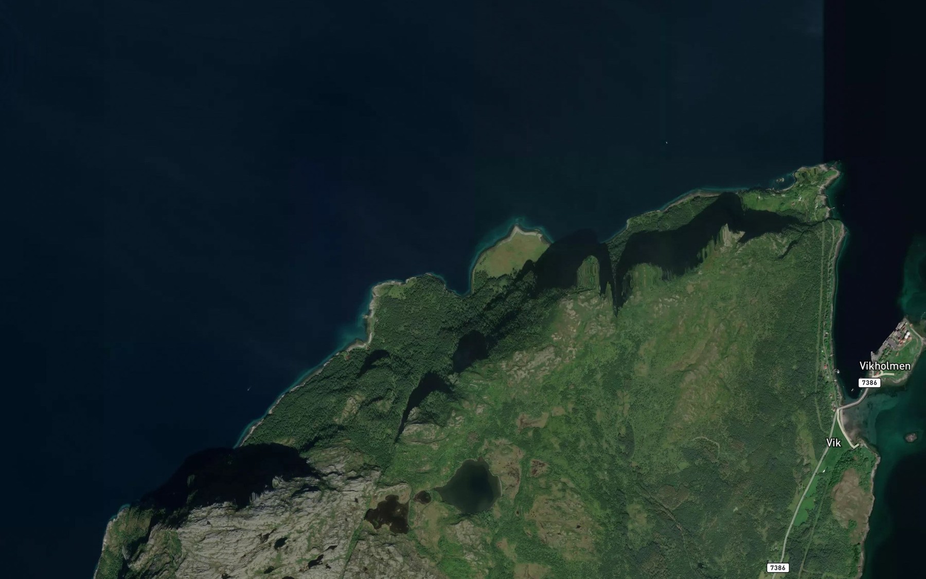 Satellite map of the Djupa
