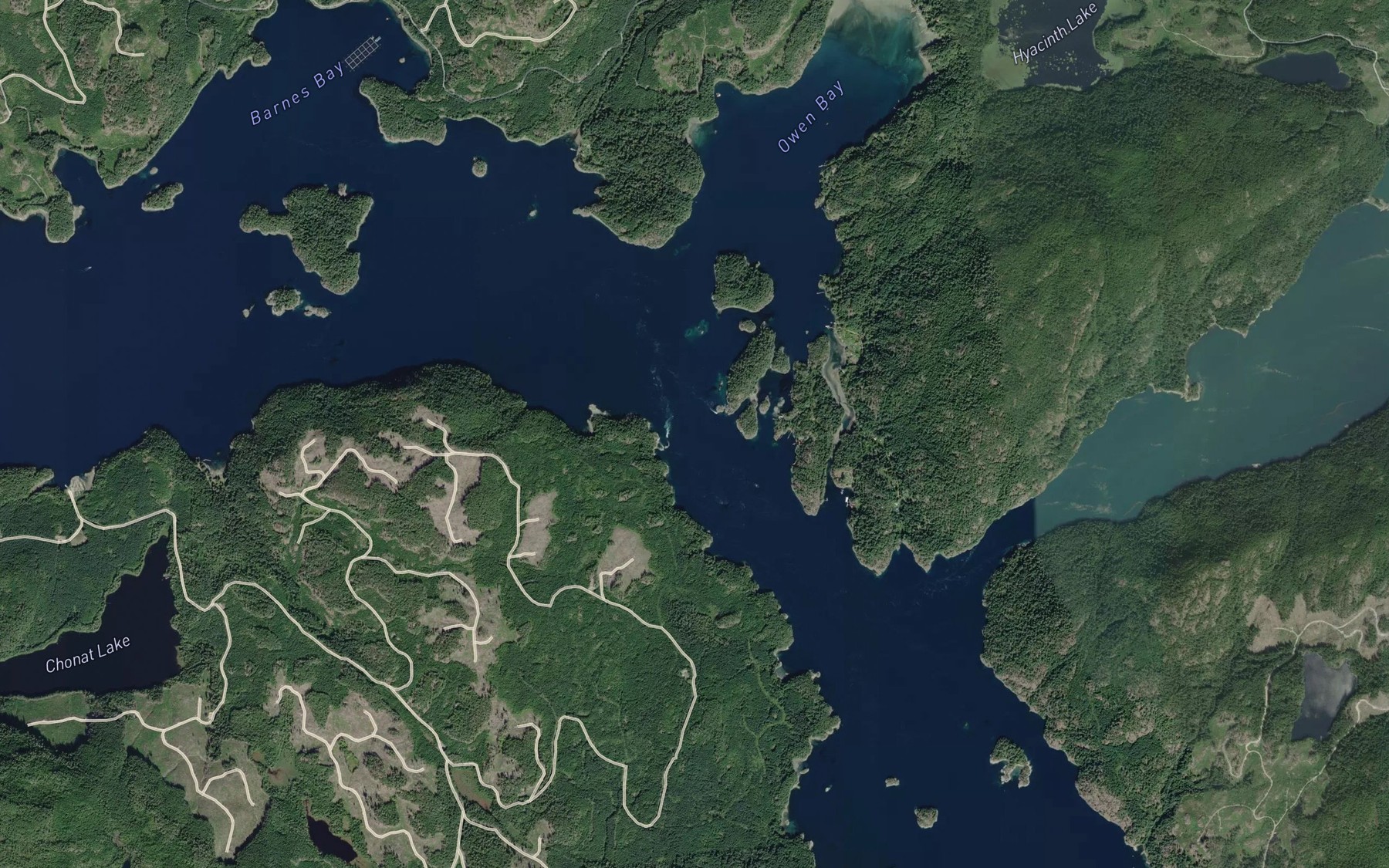 Satellite map of the Upper Rapids