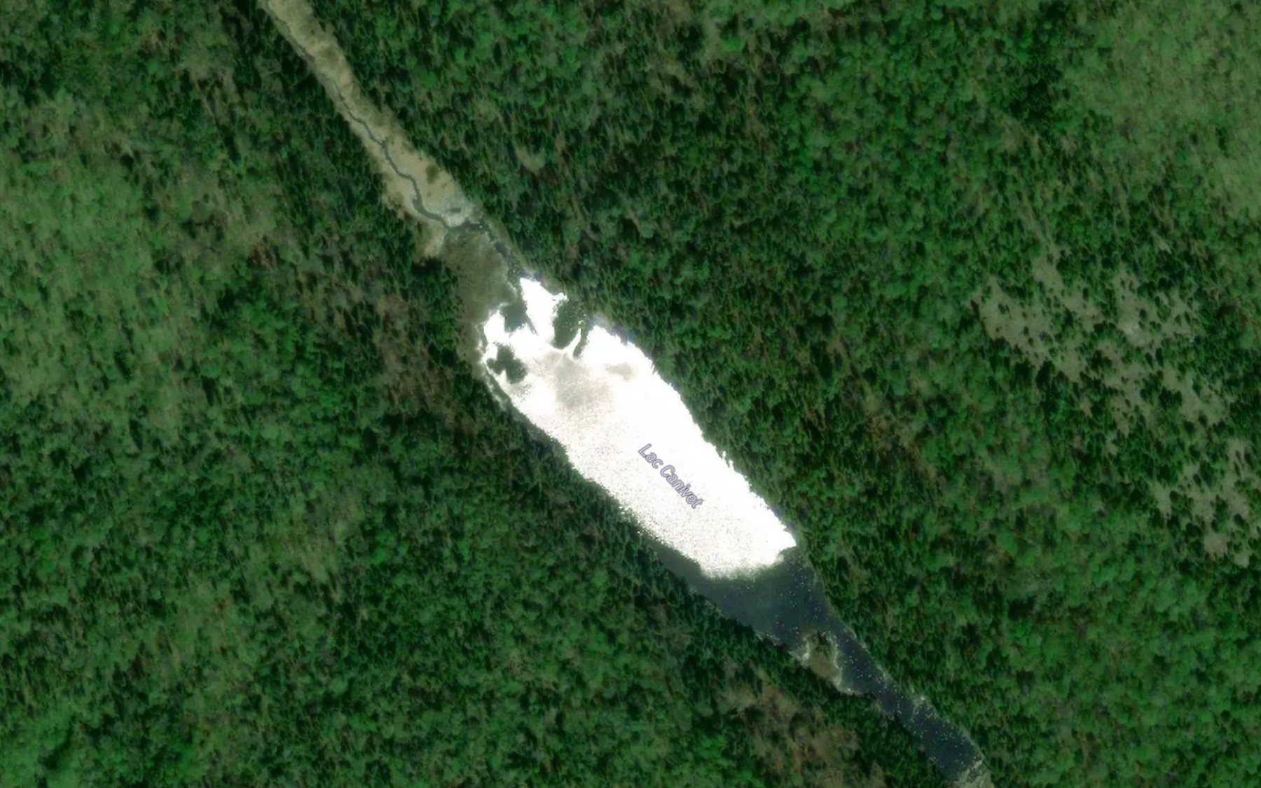 Satellite map of the Lac Canivet