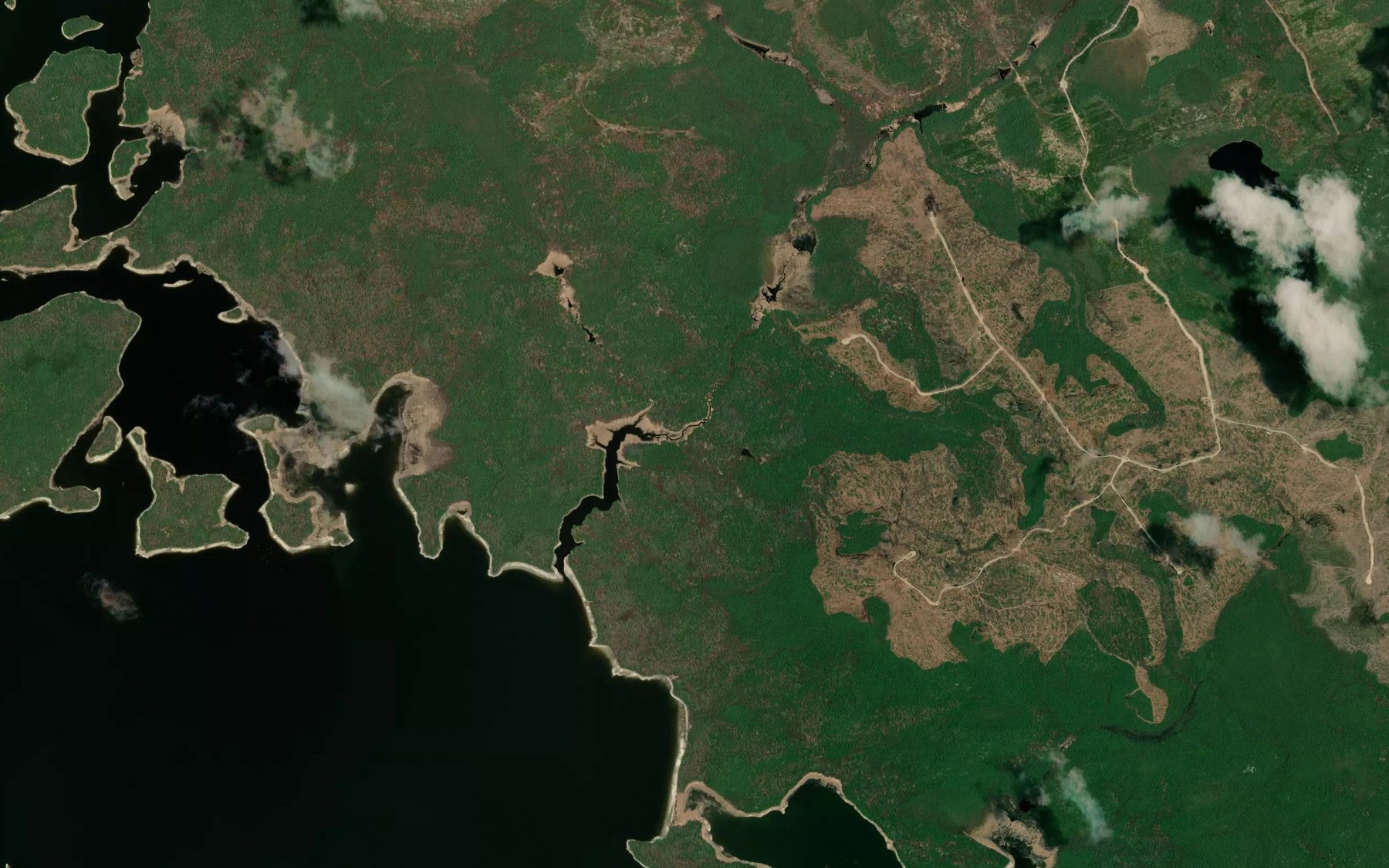 Satellite map of the Camp Nine Creek