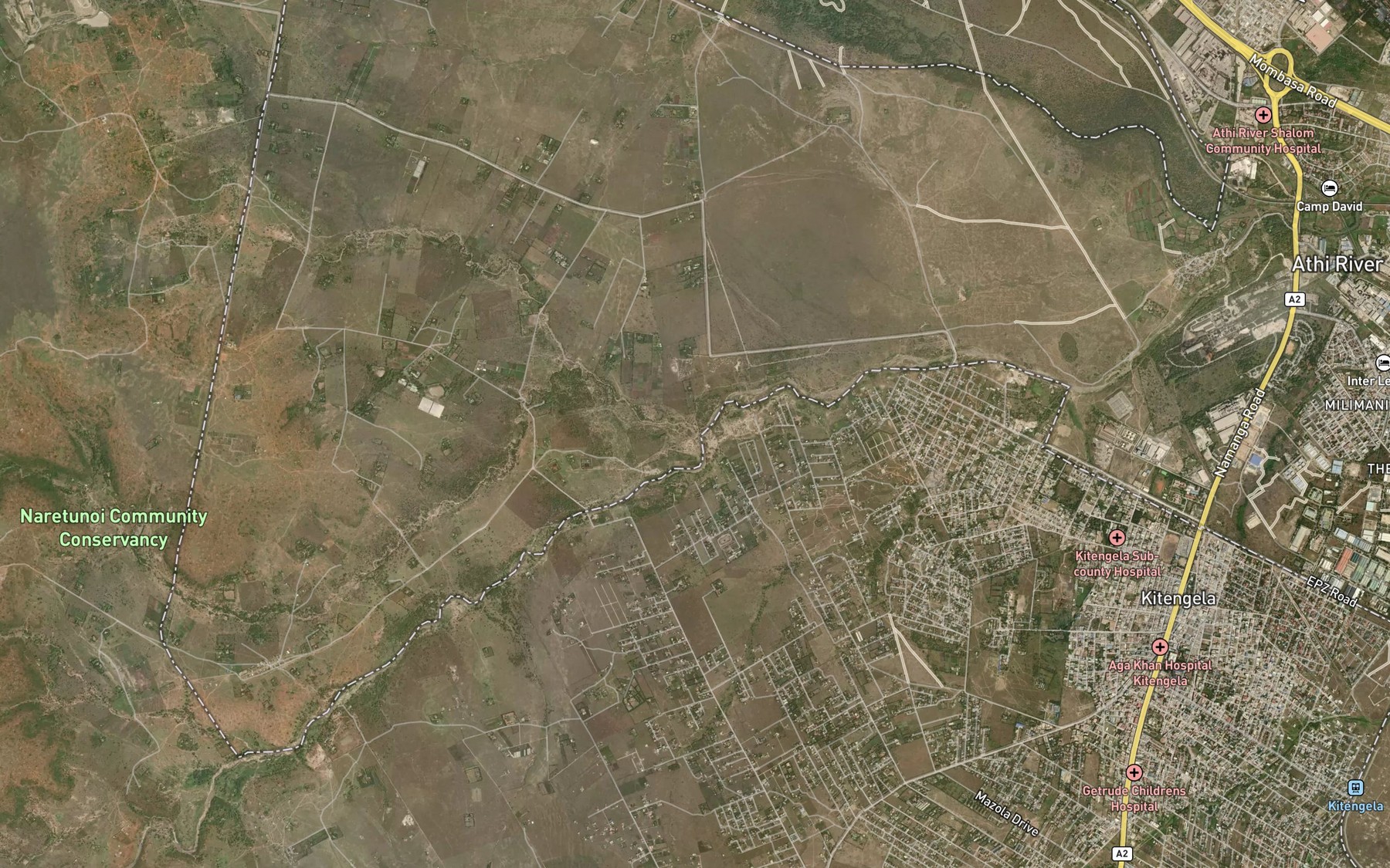 Satellite map of the Ngutoto Ombaar