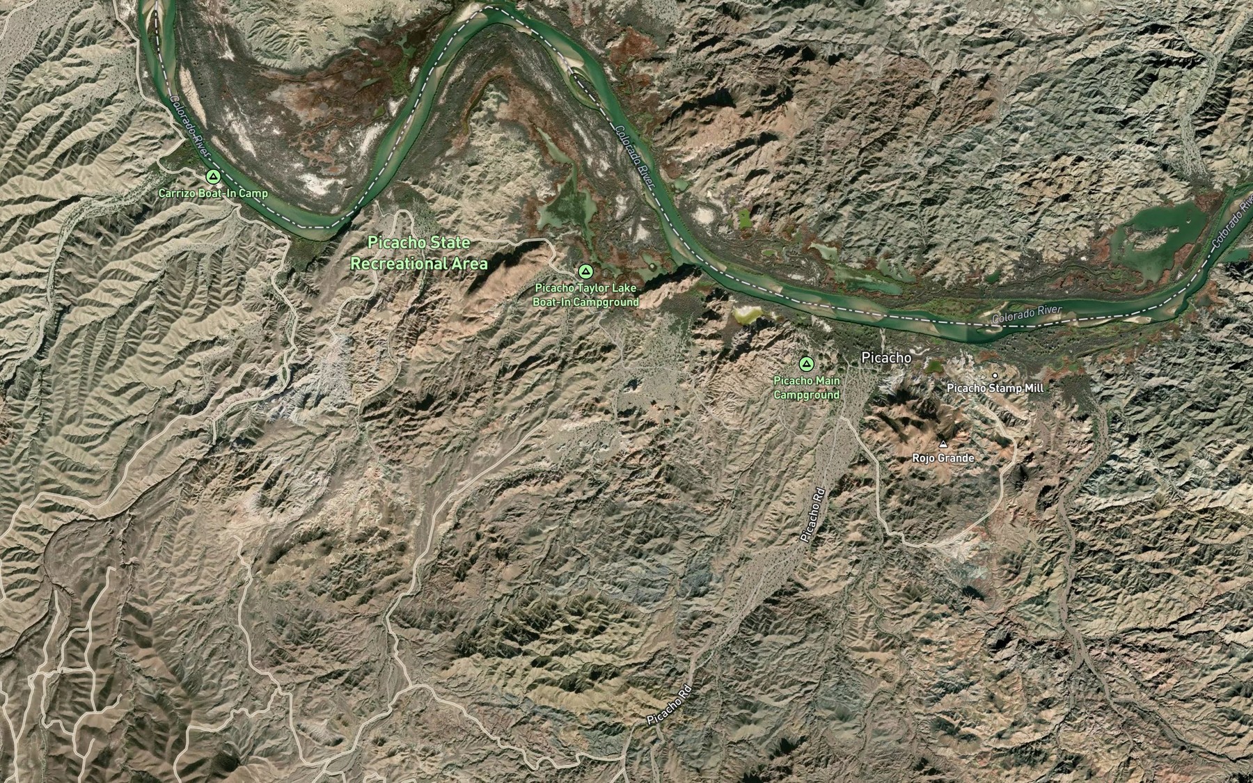 Satellite map of the White Wash